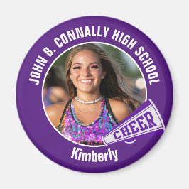 Lila Cheermanager Photo High School Spirit Cheer Magnet