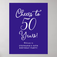 Lila Cheers till 50 år 50:e födelsedag Välkomna