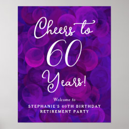Lila Cheers till 60 års födelsedag Pension Poster