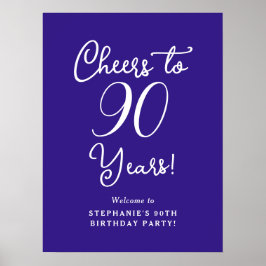 Lila Cheers till 90 års välkomstskylt Poster