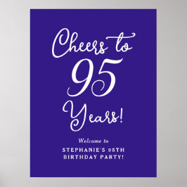 Lila Cheers till 95 års 95:e födelsedag Välkomna Poster