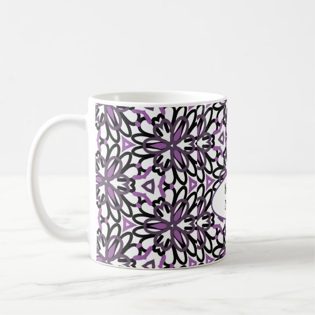 Lila Chef mamma anpassade Kaffemugg (Vänster)