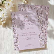 Lila Cherry Blommar Mors dag Brunch