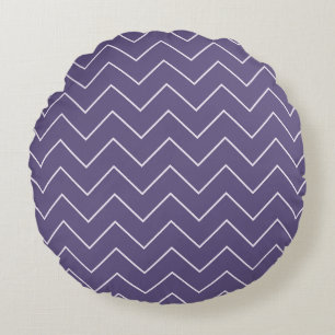 Lila Chevron Babyflicka Kastkudde - Rund Kudde