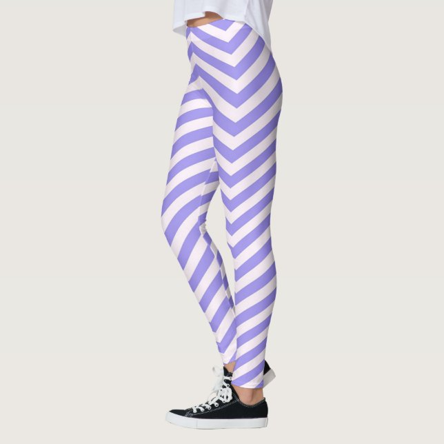 Lila Chevron Leggings (Vänster)
