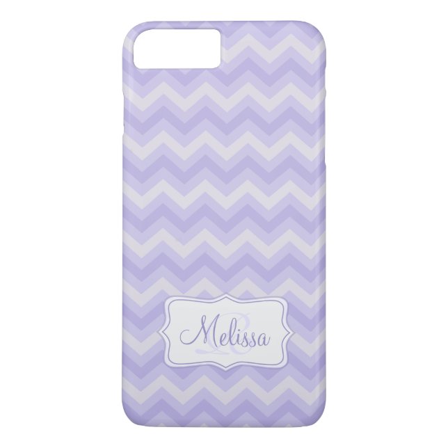 Lila Chevron mönstrad iPhone 7 plus fodral Case-Mate iPhone Skal (Baksida)