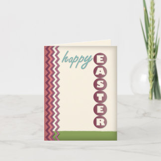 Lila Chevron och Beige Personlig Påsk Card Helgkort