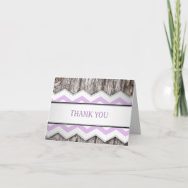 Lila Chevron & Wood Rustic - tack. Tack Kort