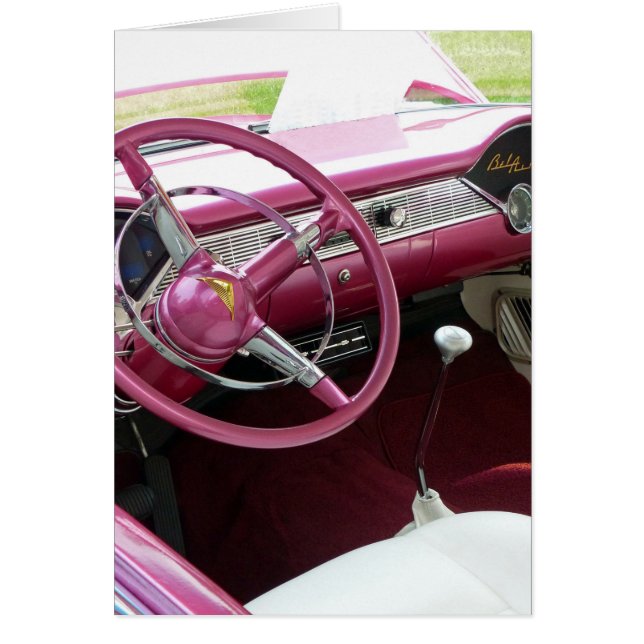 Lila Chevy Bel Luft Hälsningskort (Framsidan)
