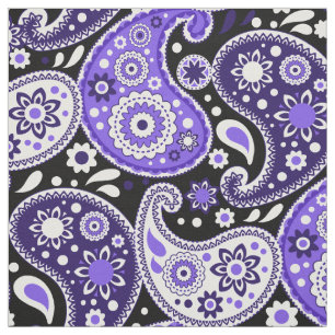 Lila Chic Bohemian Chic Cowgirl Paisley Print Tyg