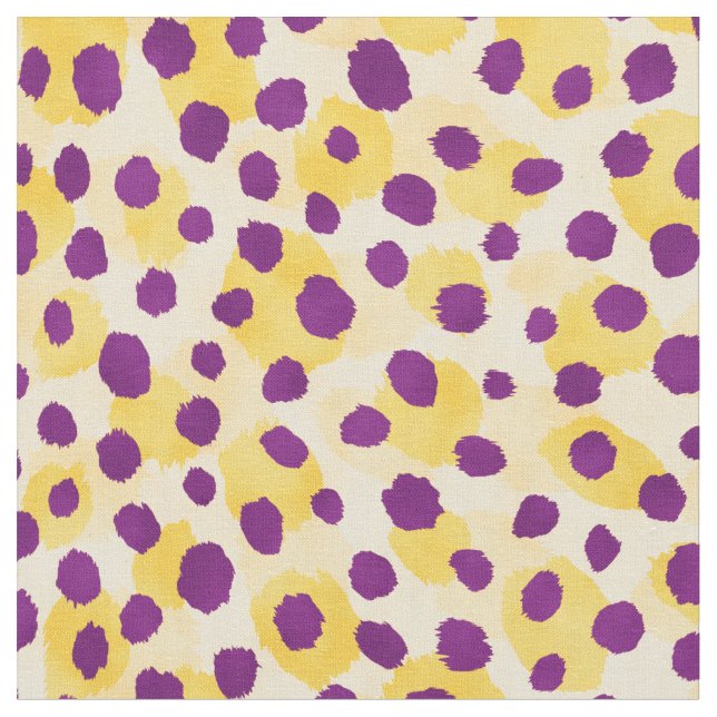 lila-chic-gult--cheetah-utskrift med färgfärg tyg (Närbild)