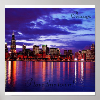 Lila CHicago, Canvas Poster