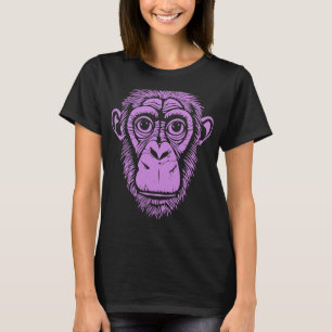 Lila Chimpanzapin Ape ej monoklonal Cute Chimp T Shirt