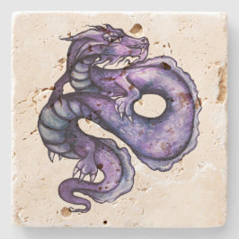 Lila China Dragon Art Stenunderlägg