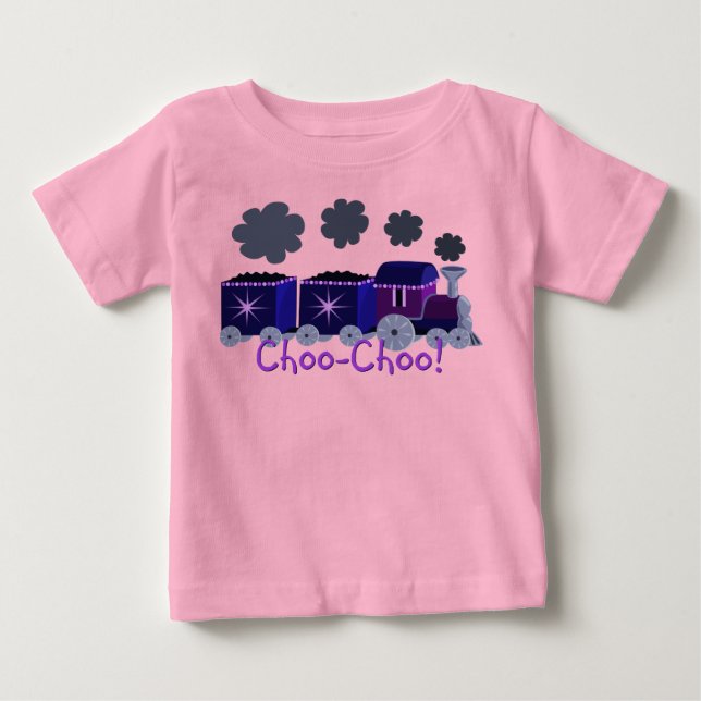 Lila Choo Choo Tåg Shirt Tee (Framsida)