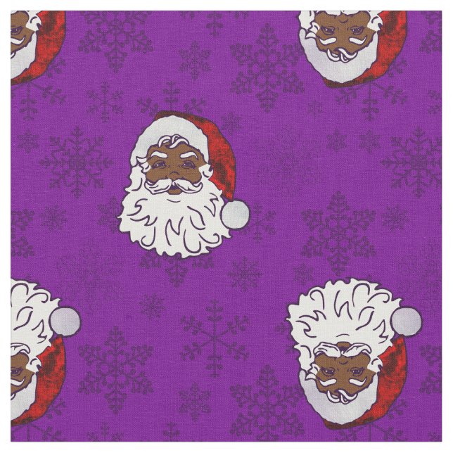 lila christmas Black snöflingor Tyg (Närbild)