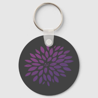 Lila Chrysanthemum Nyckelring