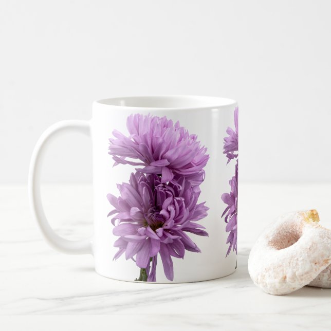 Lila Chrysanthemums Mugg (Med munk)