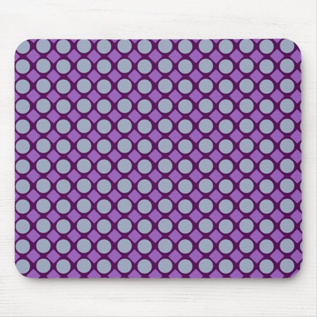 Lila Circles & Square Mönster Musmatta (Framsidan)