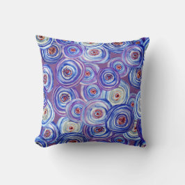Lila Circles Throw Cushion Kudde
