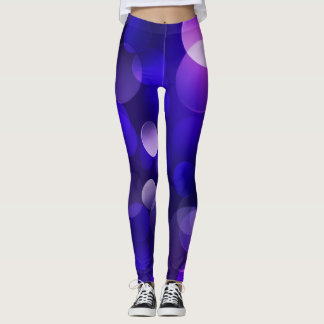 Lila cirkelmönstrade leggings