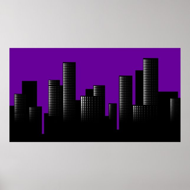 lila cityscape poster (Framsidan)