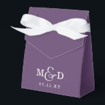 Lila Classic Modern Monogram Bröllop Presentaskar<br><div class="desc">Favoriter för lila Klassiskt modernt monogram bröllop</div>