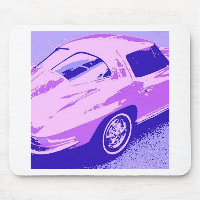 Lila Classic Split Window Corvette Musmatta (Framsidan)