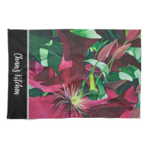 Lila Clematis Blommigt