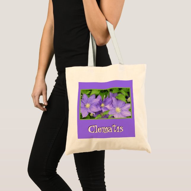 LILA CLEMATIS /BLOMMIGT TYGKASSE (Framsida (produkt))