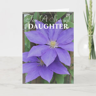 Lila Clematis Dotter Mors Dag Blommor Kort
