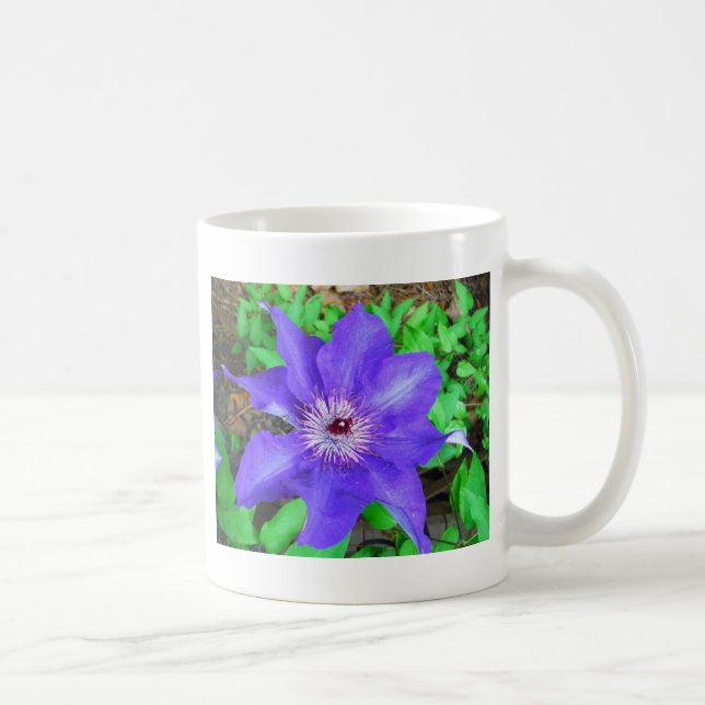 Lila Clematis Flower Kaffemugg (Höger)
