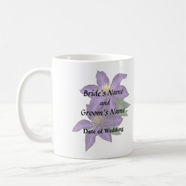 Lila Clematis i Spanien Kaffemugg (Vänster)