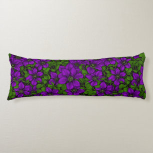 Lila Clematis vine Kroppskudde