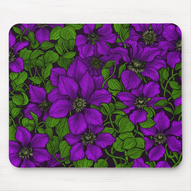 Lila Clematis vine Musmatta (Framsidan)