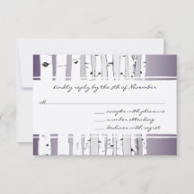 Lila Cloud Birch Träd Bröllop OSA