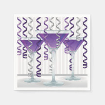 Lila cocktail och band