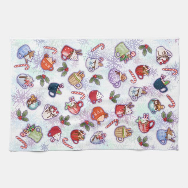 Lila Cocoa Bliss Kökshandduk (Horisontell)