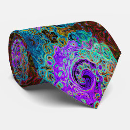 Lila Colorful Groovy Abstrakt Retro Liquid Swirl Slips