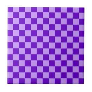 Lila Combination Checkerboard av ShirleyTaylor Kakelplatta