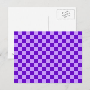 Lila Combination Checkerboard av ShirleyTaylor Vykort