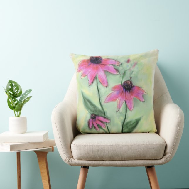 Lila Cone Flower Pillow Kudde (Stol)