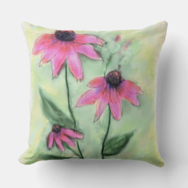 Lila Cone Flower Pillow Kudde