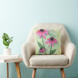 Lila Cone Flower Pillow Kudde