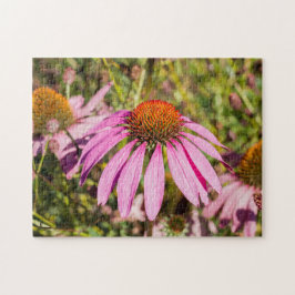 Lila Coneflower Jigszle Puzzle Pussel