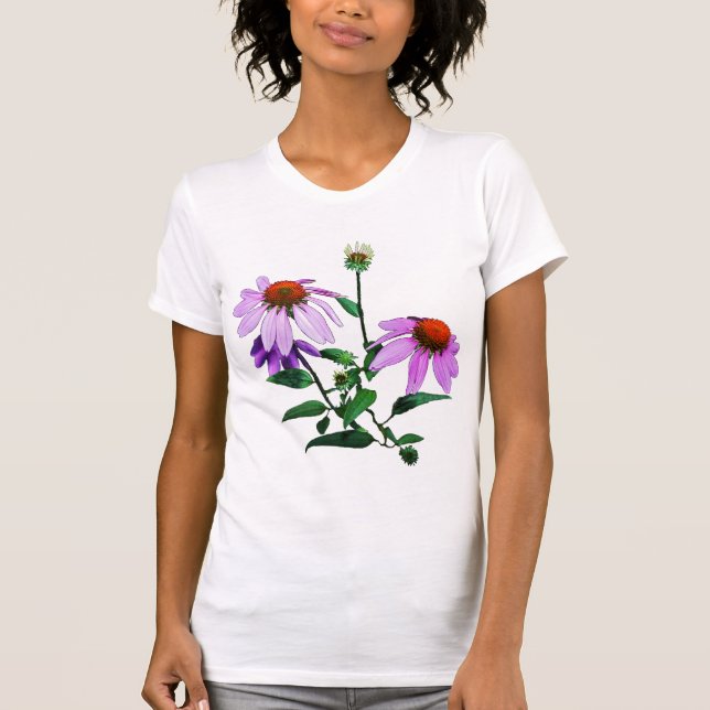 Lila Coneflower T-shirt (Framsida)