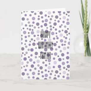 Lila Confetti Kort