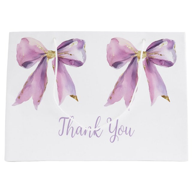 Lila Coquette Bow Baby Shower (Framsidan)