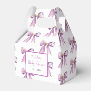 Lila Coquette Bow Babydusch Presentaskar
