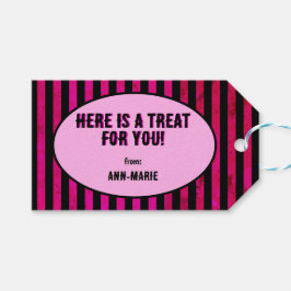 Lila Coquette bow Halloween Presentetikett